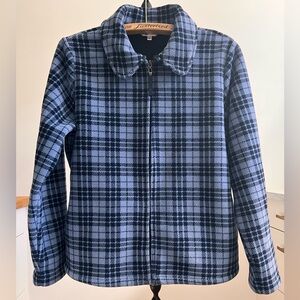Northern Reflections Blue Plaid Fleece Jacket